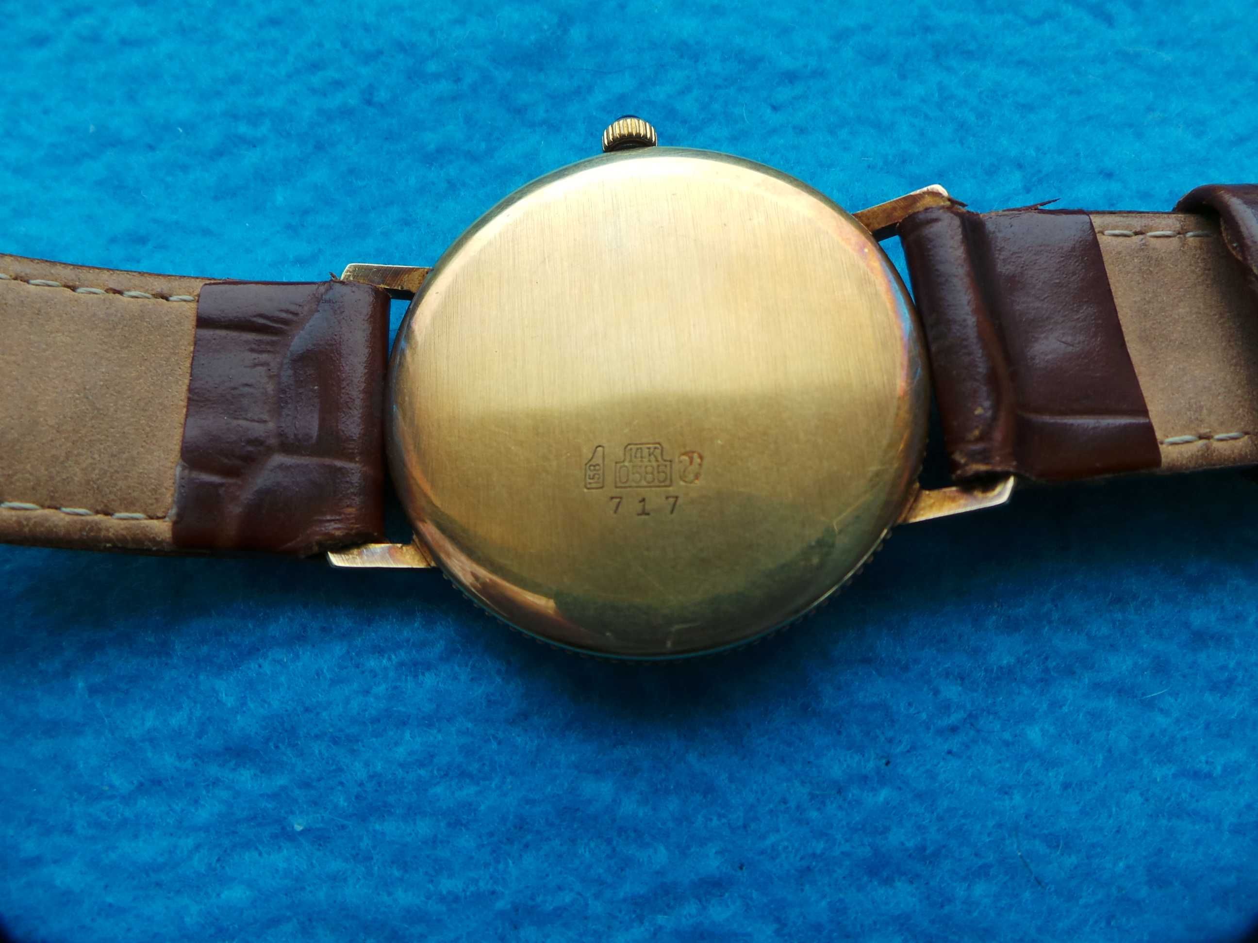Złoty zegarek louvrex-dollar 14k