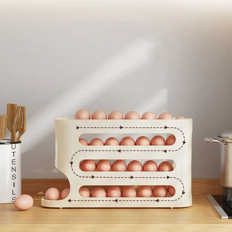 Organizador de Ovos com Rolagem Automática - Prático e Seguro!