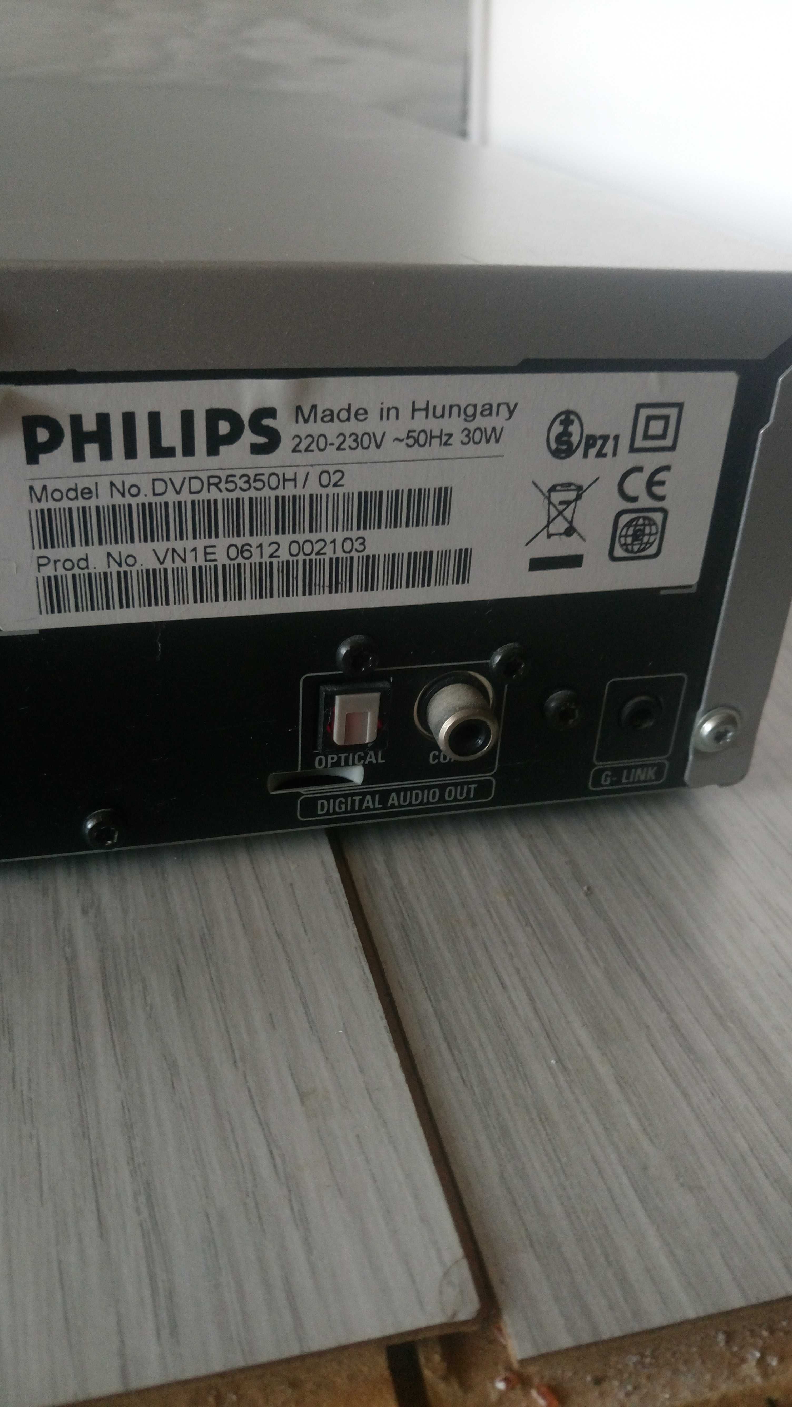 PHILIPS DVDR 5350H odtwarzacz Nagrywarka DVD/HDD dysk 160 GB pilot