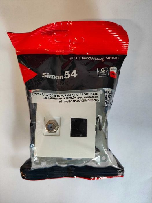 Sprzedam Gniazdo SIMON Internet + Antena TV (DASFRJ45.01/11)