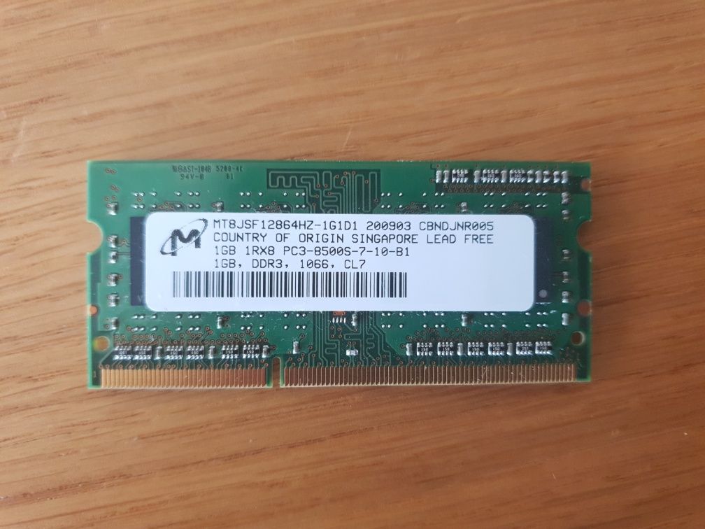 Memória RAM SO-DIMM de vários tipos