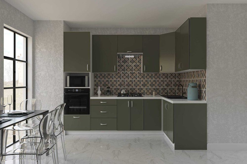 Кухня Лиана 2,6 метра Альфа с фасадами лдсп и ручкой Gola. В НАЛИЧИИ