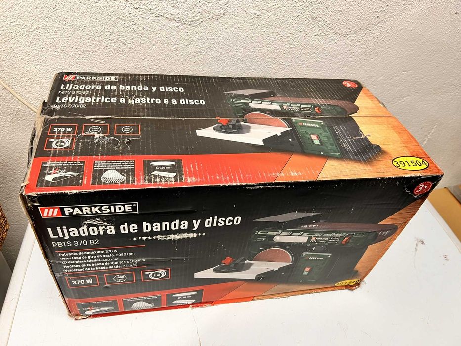 Lixadeira de cinta e rolo Parkside PBTS 370 B2
