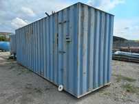 Kontener Zbiornik Stalowy na Ciecz Olej Płyny 6,7m x 1,75m RAL-RG 616