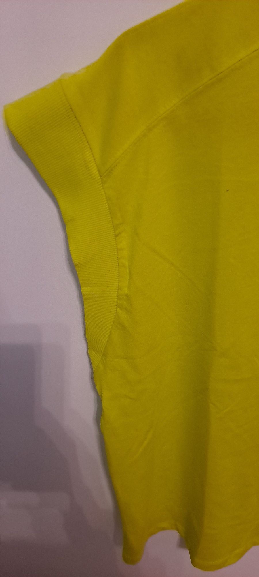 Nowy limonkowy T-shirt Zara r.s