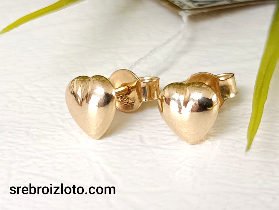 Kolczyki złote serduszka