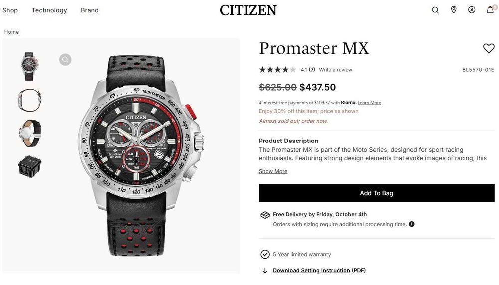 Гоночные часы Citizen BL5570-01E сапфир, солнечная батарея вечник 200м