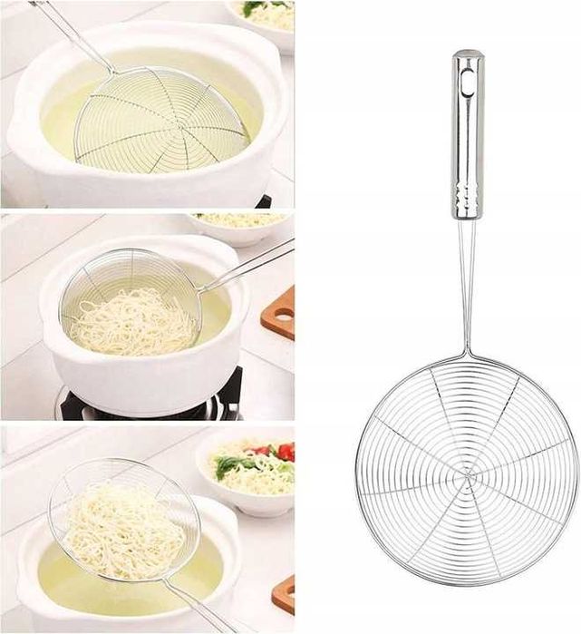 Kuchenne SITKO CEDZAK  Łyżka Szumówka do PIEROGÓW FRYTEK KLUSEK 15 cm.