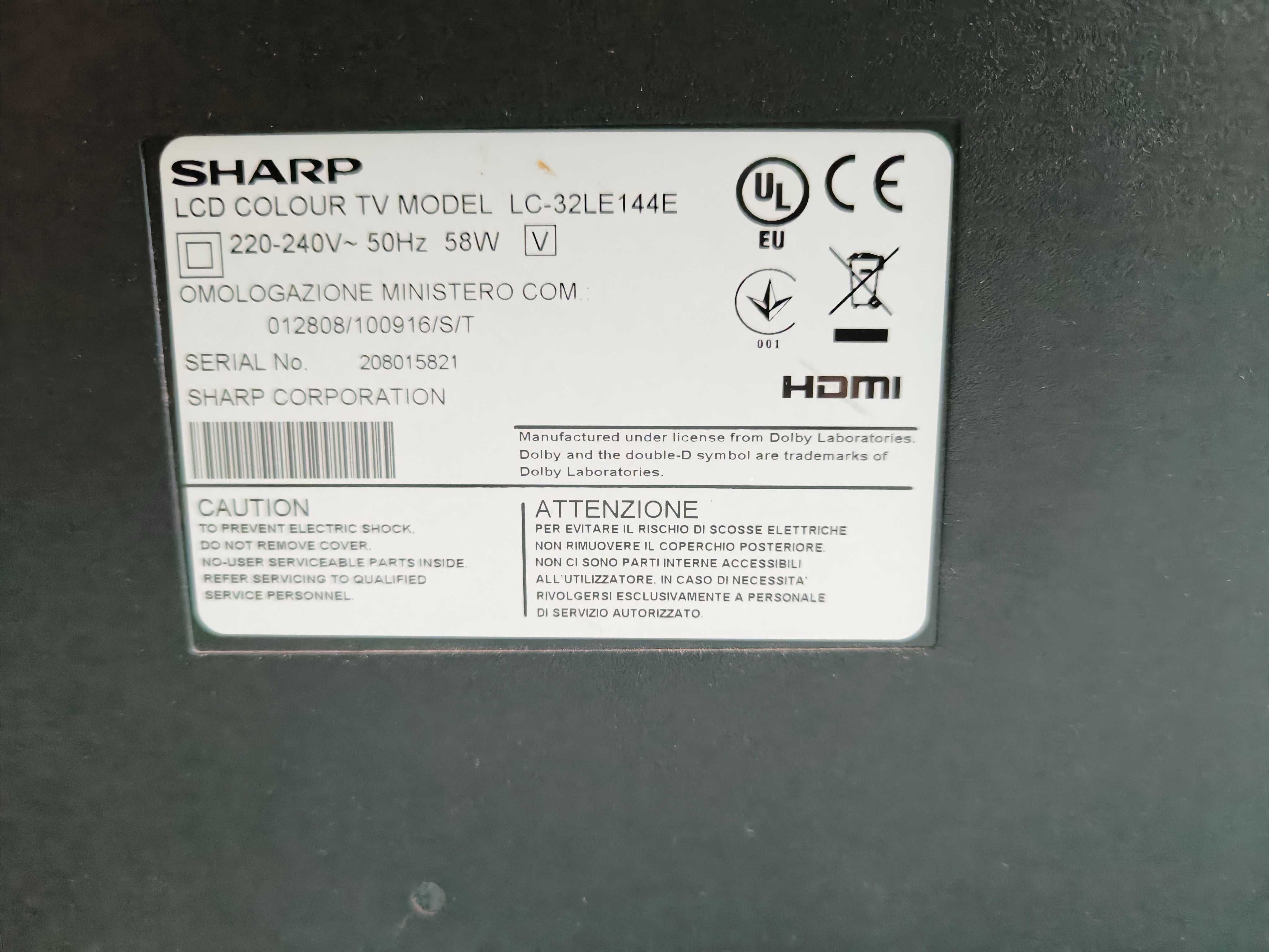 LED TV  sharp 32 cale +  idealny np na działkę / sypialni