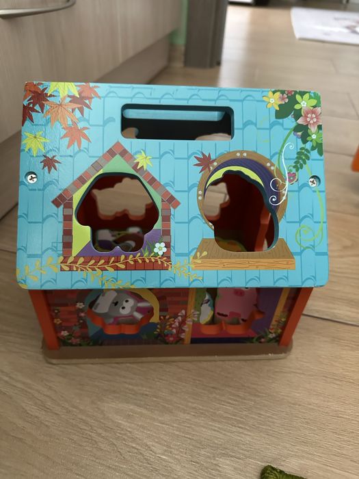 Деревяный домик-сортер Ферма