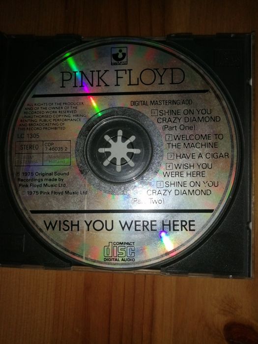 CD dos Pink Floyd "Wish you were here"