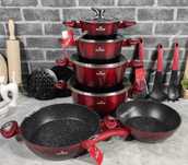 GARNKI GRANITOWE 15 ELE. ZL-8520. Gaz, Indukcja, Halogen
