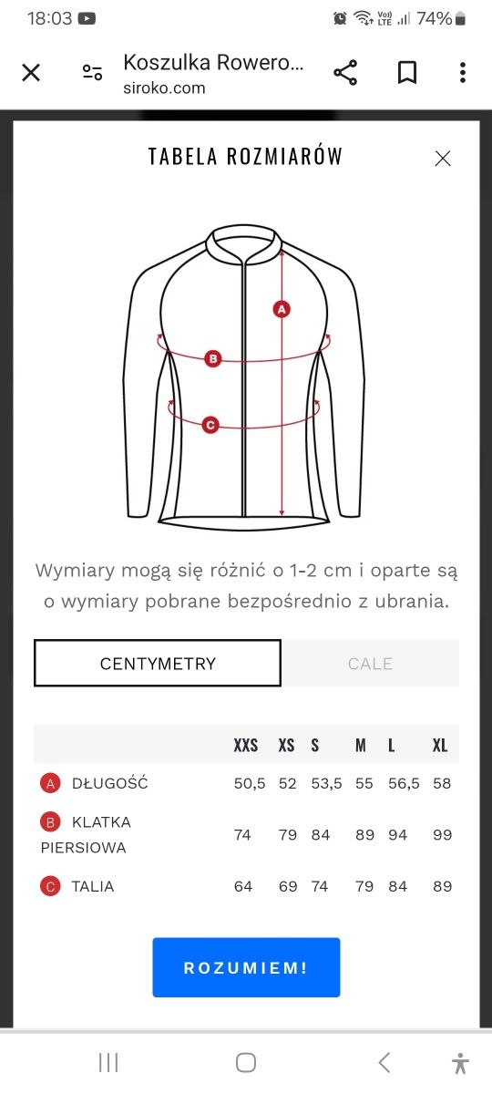 Koszulka rowerowa Siroko
