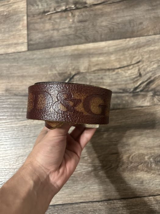 D&G big logo belt / dolce gabbana вінтажний шкіряний ремінь