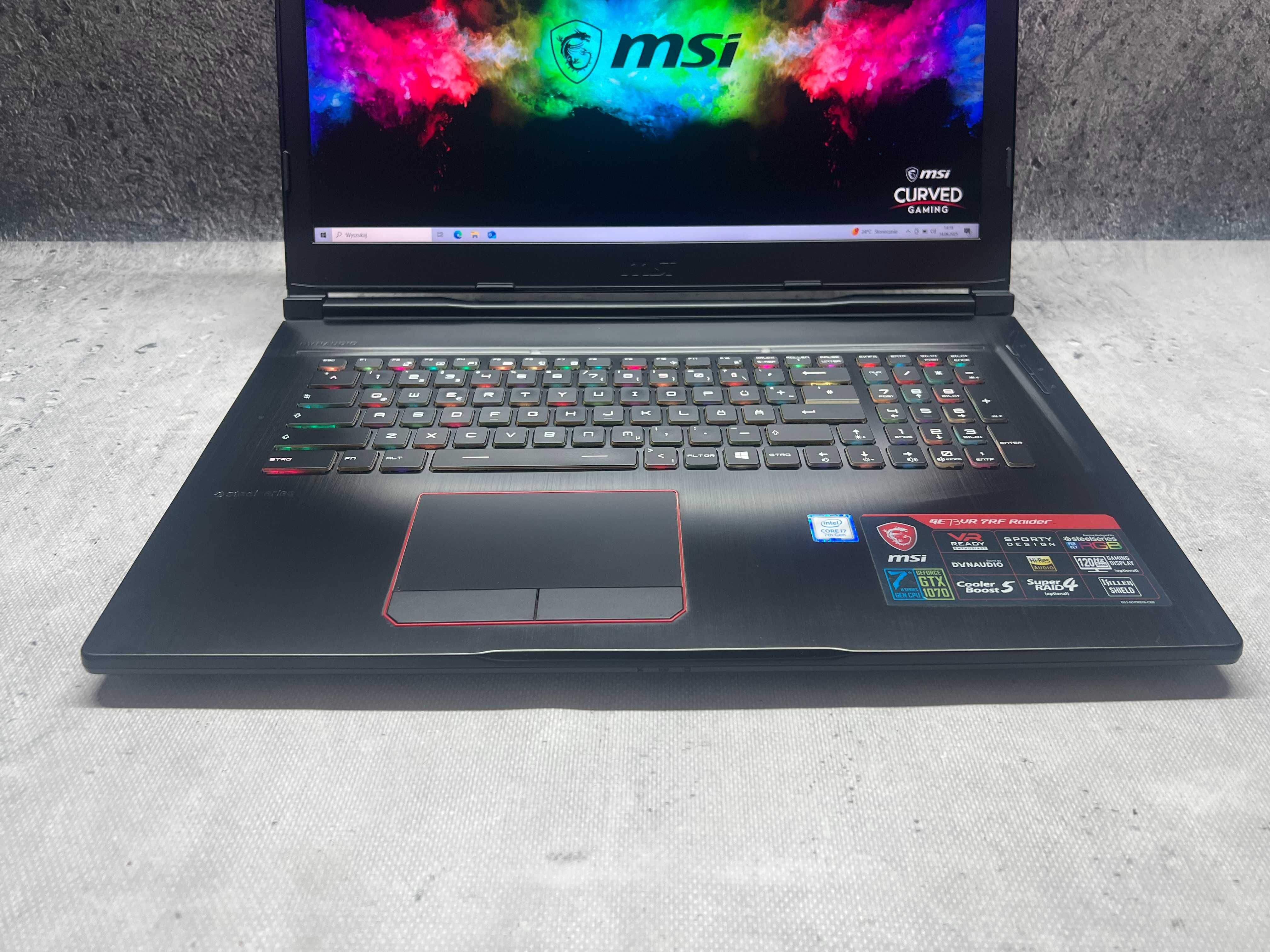 REZERWACJA MSI / i7 7700HQ/ 16GB DDR4/ 1TB SSD + 1TB HDD/ GTX 1070 8GB