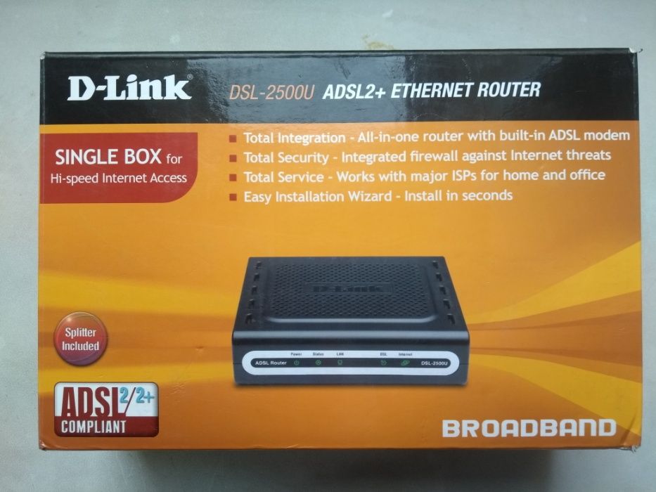 Маршрутизатор D-Link DSL-2500U роутер, модем