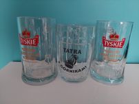 3 kufle szklane Tyskie, Tatra 0,5l