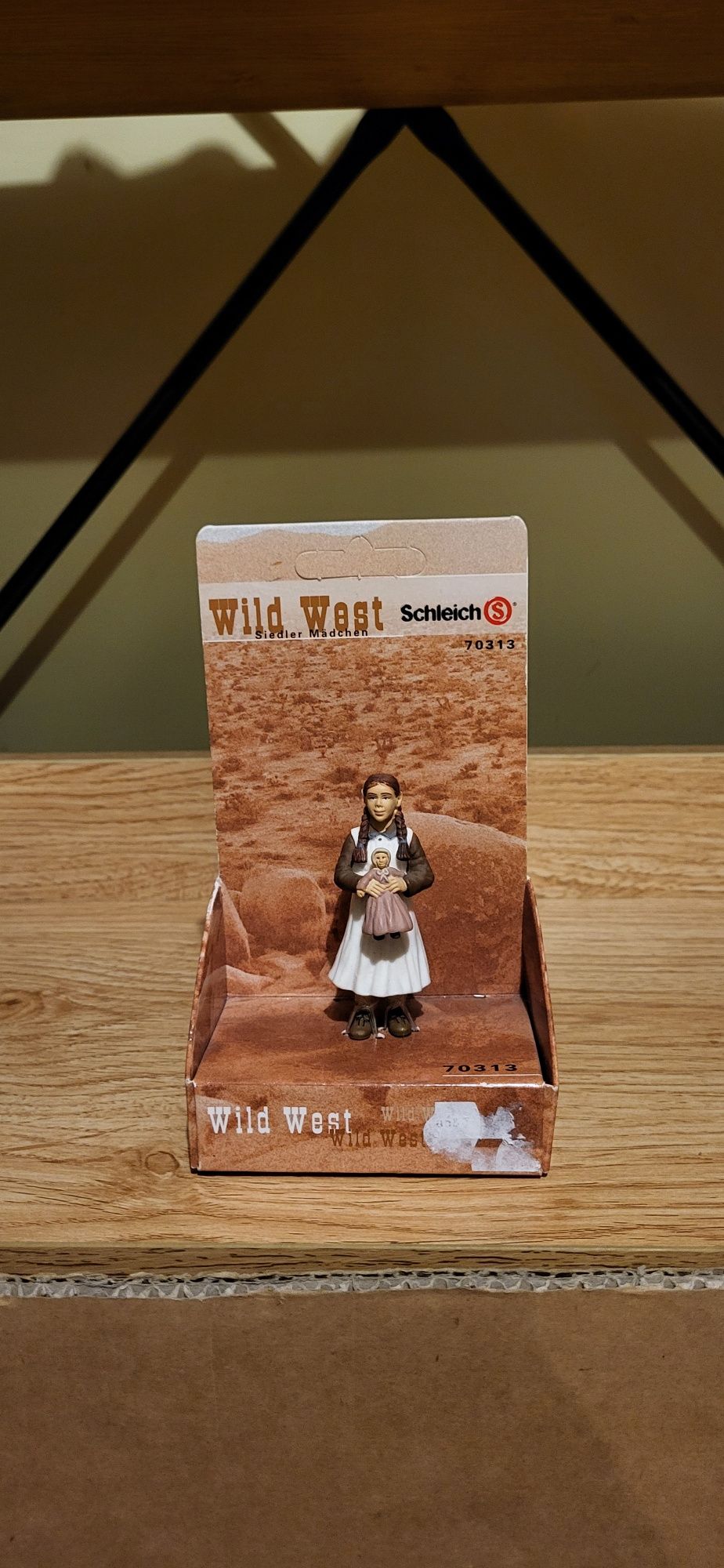 Schleich dziki zachód osadniczka z lalką figurka nowa wycofany model