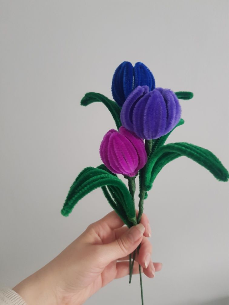 Bukiet tulipany kwiat fiolet mix Dzień dziecka