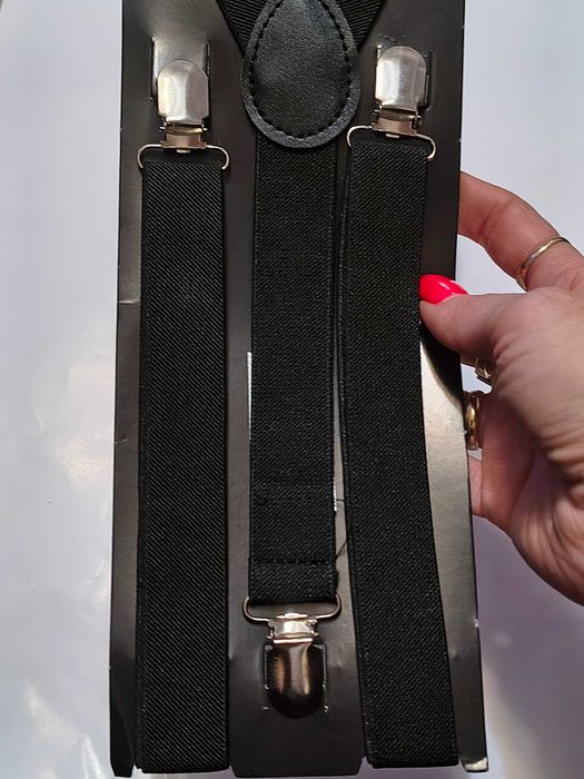 Szelki do spodni damsko-męskie czarne