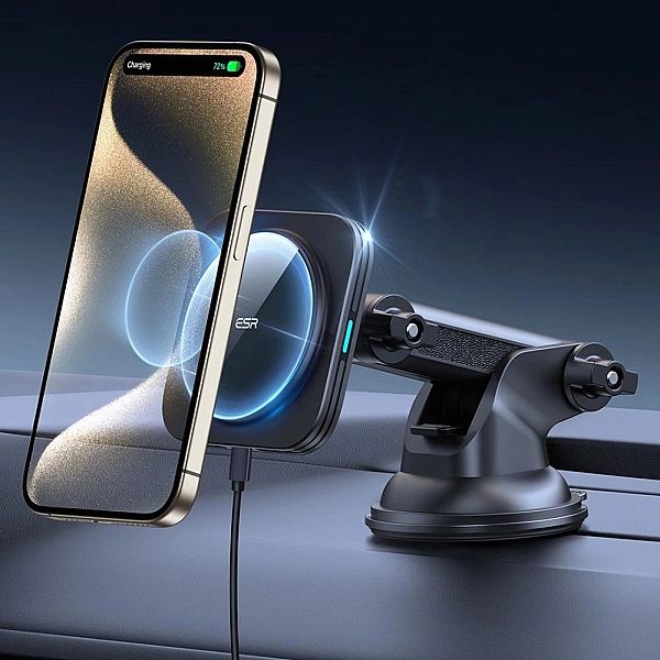 Uchwyt samochodowy ESR Halolock Magnetic MagSafe QI2/15W - czarne