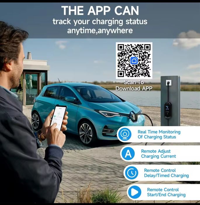 Carregador doméstico para carros eletricos TIPO 2   3.5kW ou 7kW NOVO