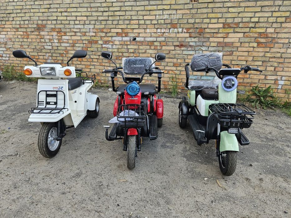 Новий електроскутер трицикл Crosser 600 Sokmoto X3 1500 max