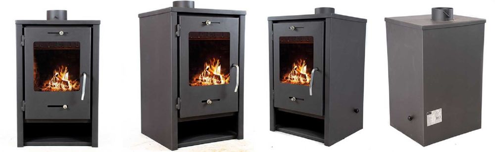 Zestaw PIEC stalowy EKO wolnostojący LEO SZAMOT KOZA + akcesoria