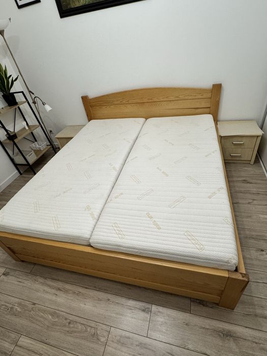 Łóżko drewniane 200x180 solidnie wykonane