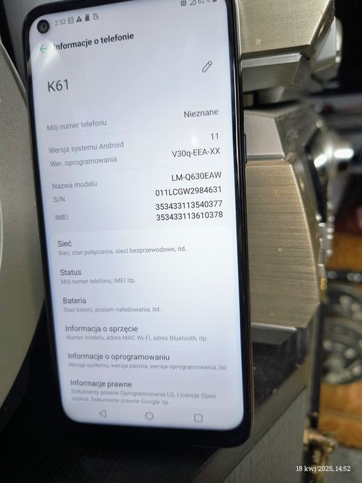 Sprzedam tel LG K61