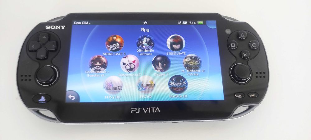 Playstation VITA Oled - Desbloqueada - Cartão 256GB