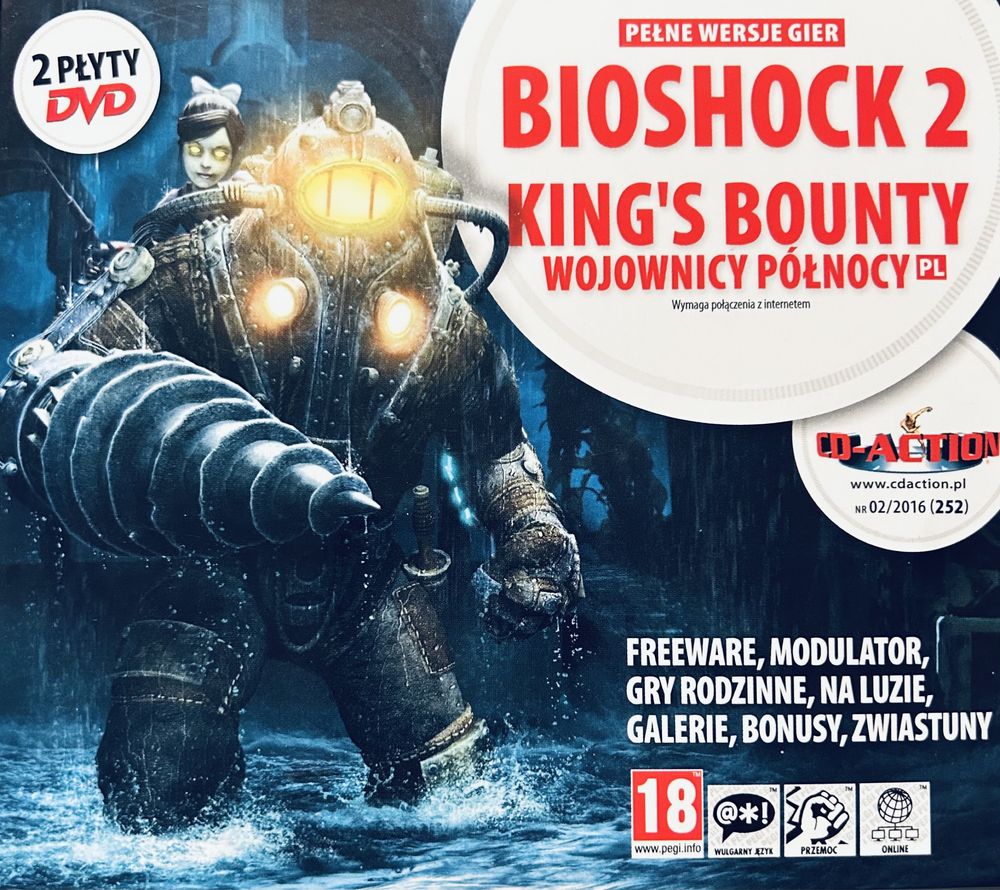 Gry PC CD-Action 2x DVD 252: Bioshock 2, King’s Bounty: Wojownicy Półn