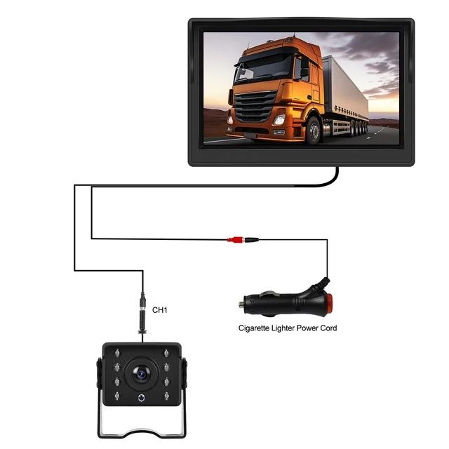 Kit câmara e monitor 5 polegadas para pesados autocaravanas  NOVO