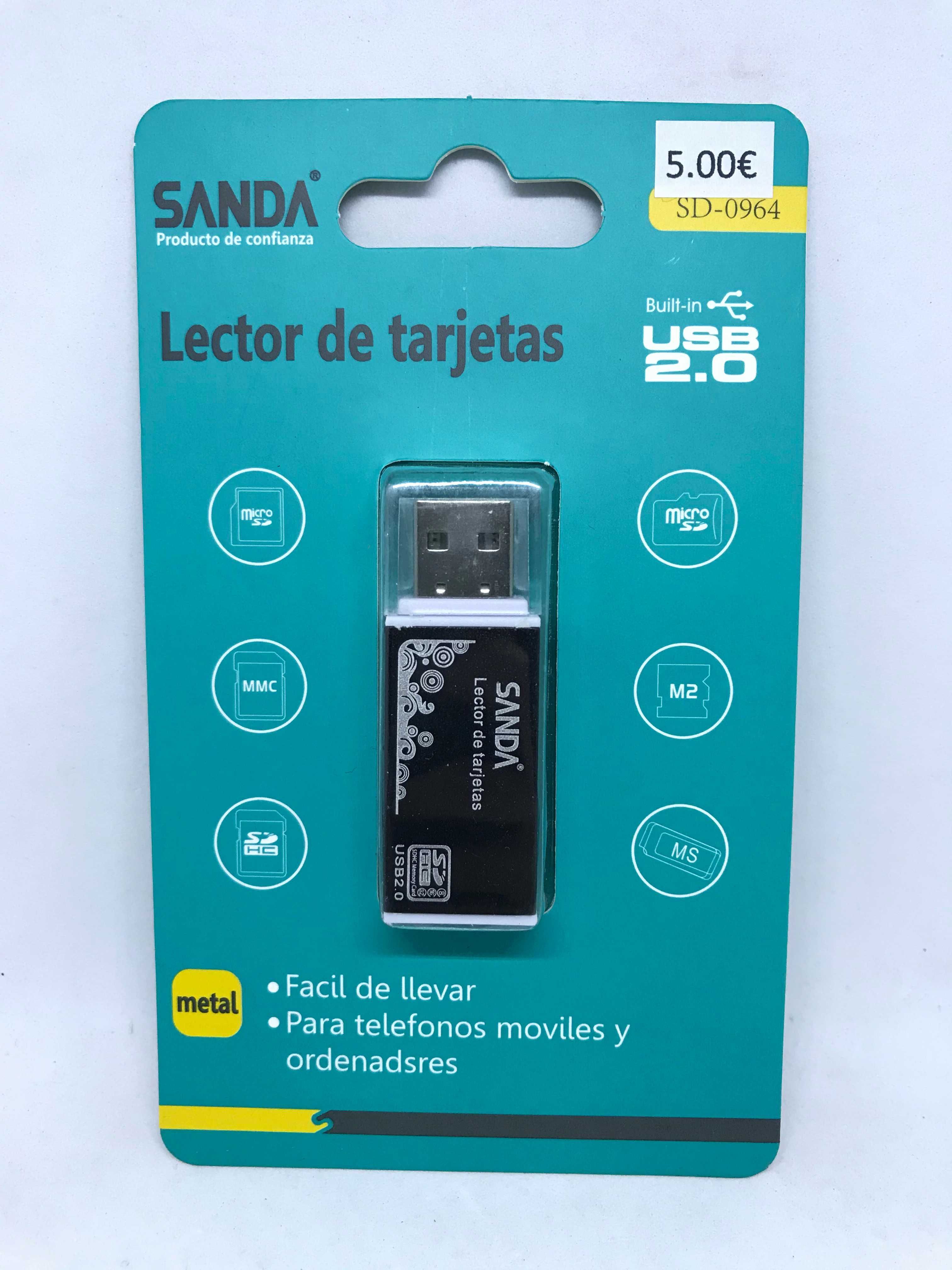Mini Pen USB leitor de múltiplos cartões de memória (Micro SD/MS/etc)