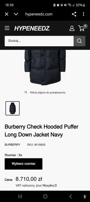 Burberry London męska długa kurtka XL, 100% oryginał