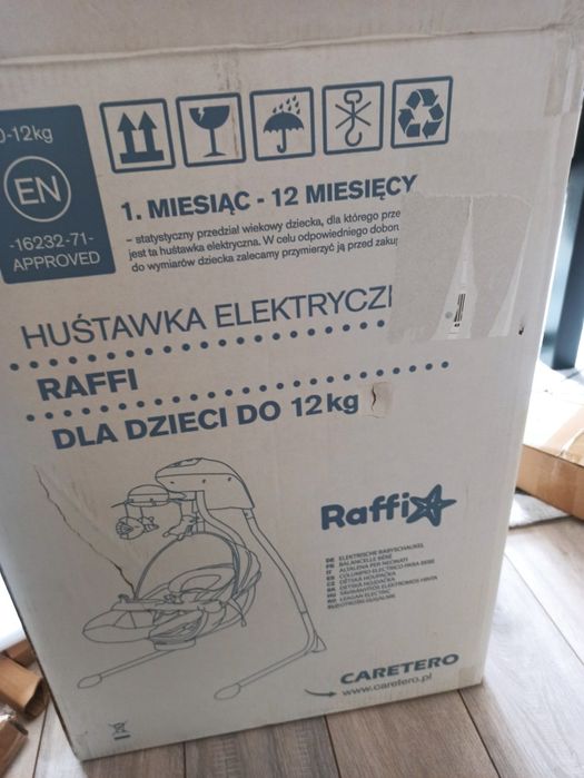 Huśtawka kołyska elektryczna krzesełko do karmienia Caretero Raffi