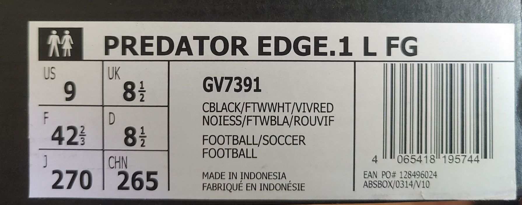 Korki Adidas Predator Edge.1 L FG 42 2/3