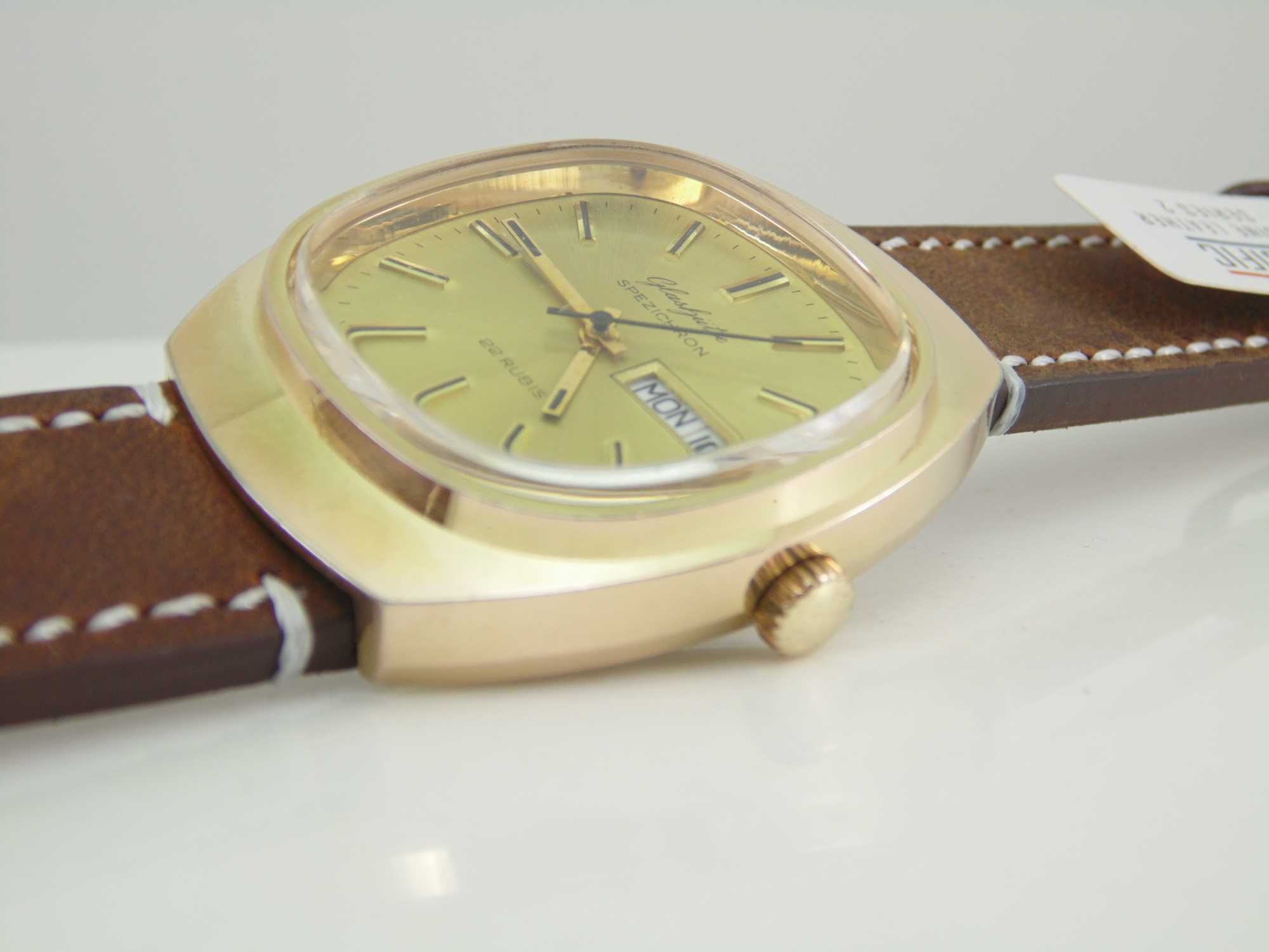 Niemiecki mechaniczny zegarek Glashutte spezichron . automatic 22 kam.