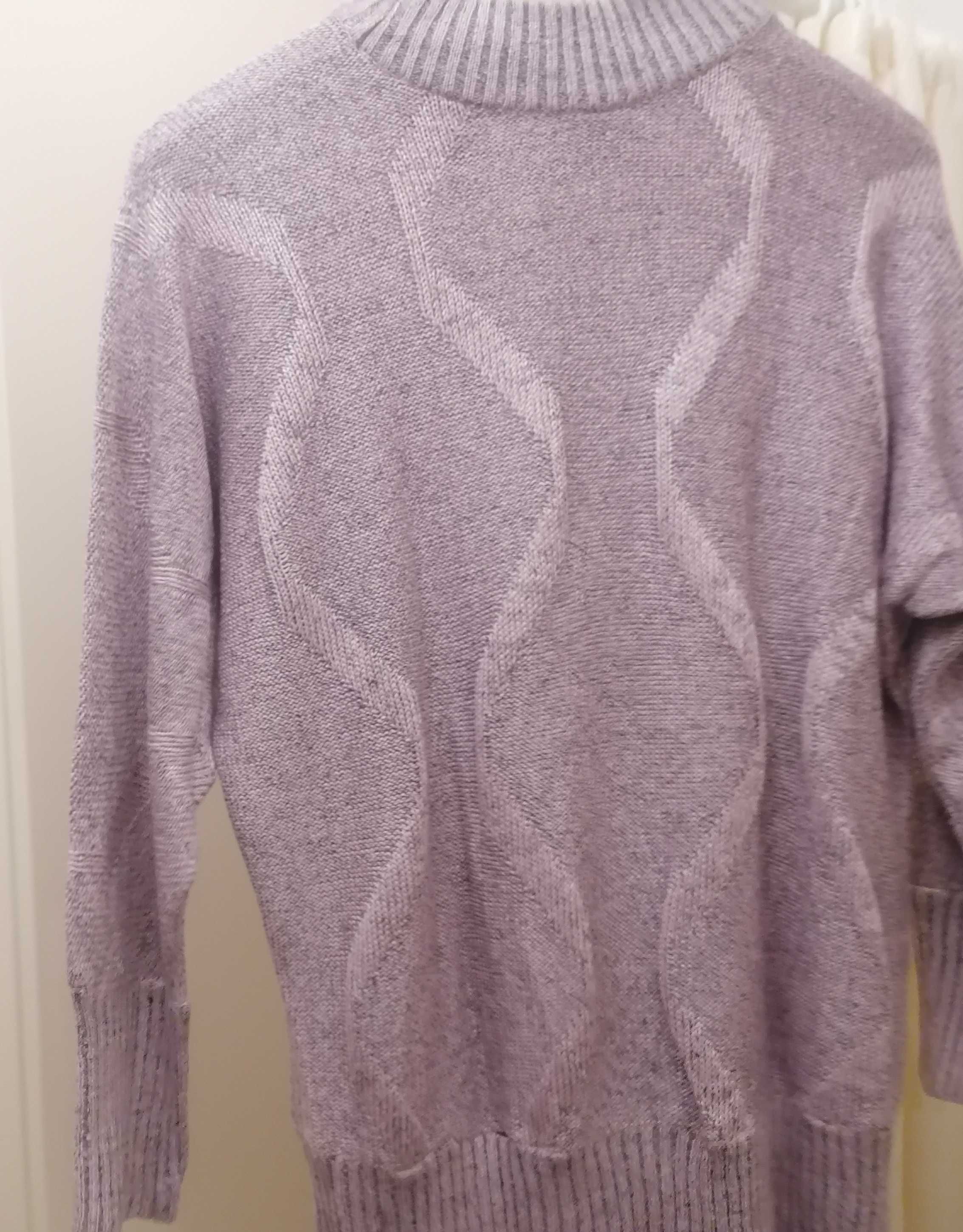 Sweter poliakrylowy wrzosowy M/L