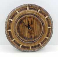 Drewniany Zegar Dębowy ścienny wiszący 35 cm