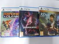 Zestaw 3 gier PS5 tekken, kena, ratchet