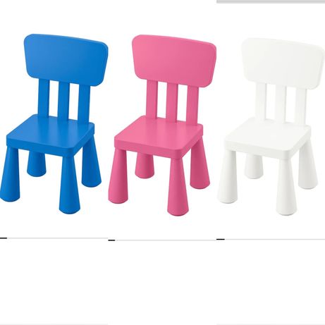 Розовый детский стул ikea Mammut пластик новый в наличии