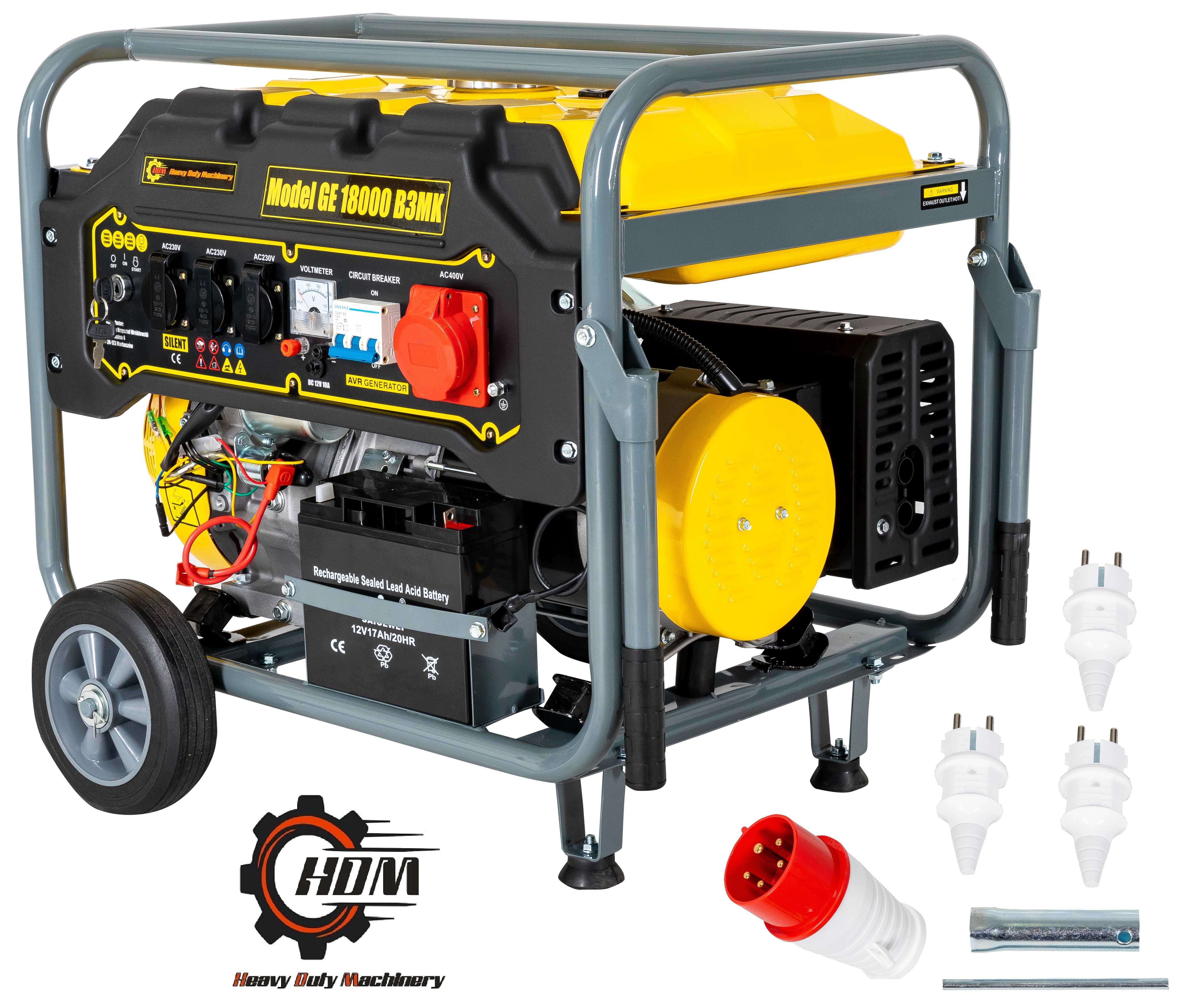 Agregat prądotwórczy generator HDM 18000 B3MK ROZRUCH MIEDŹ 18KM 8000W