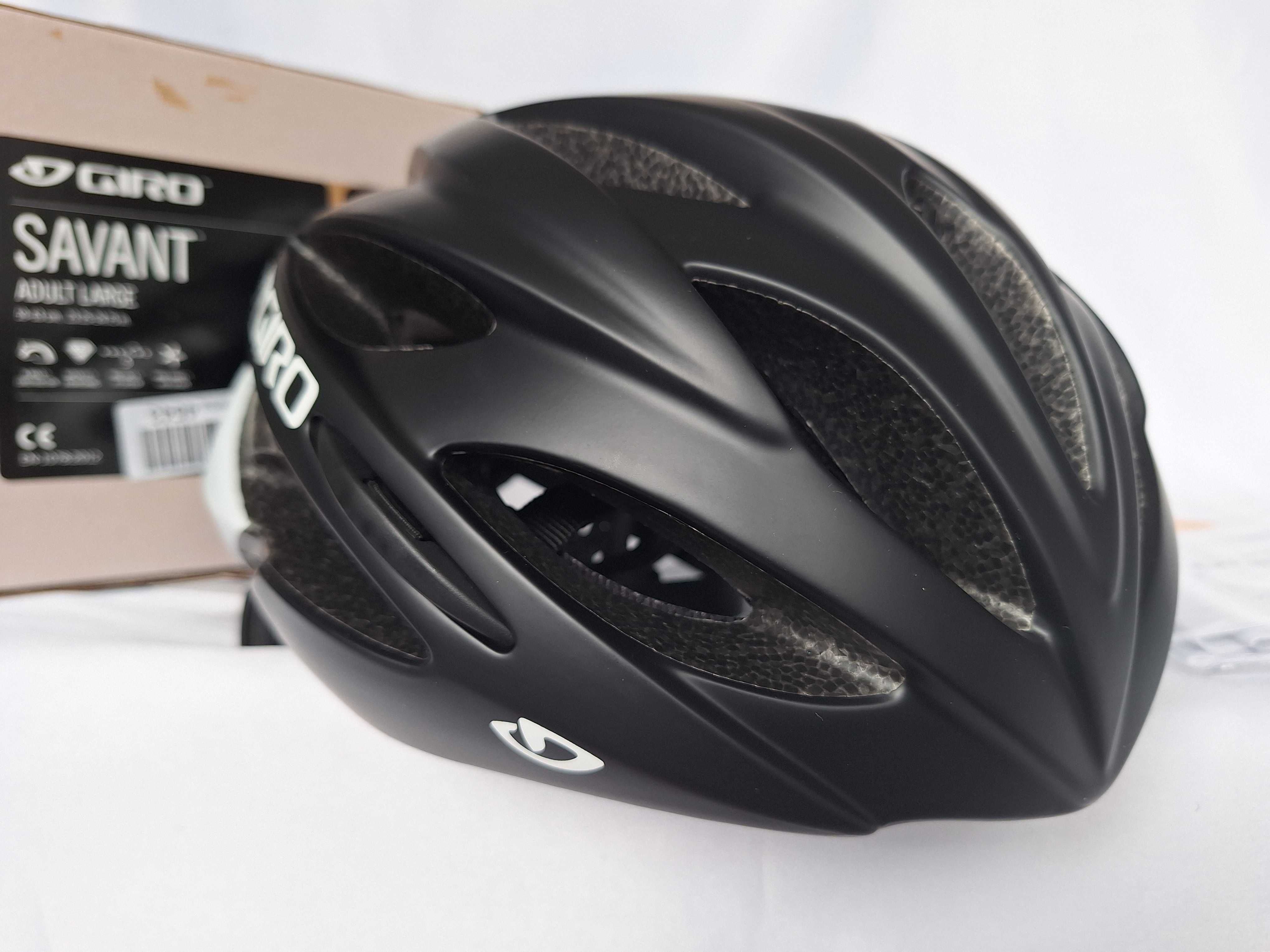 Kask rowerowy szosowy Giro Savant Black White L 59-63cm