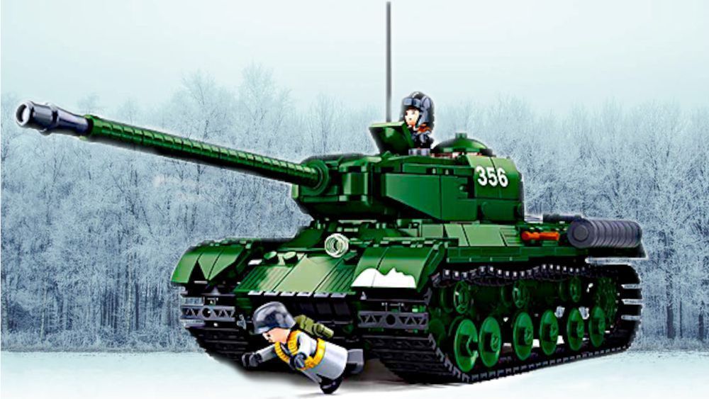 Klocki Czołg Niszczyciel Rosyjski IS-2/SU152 Wojsko jak LEGO