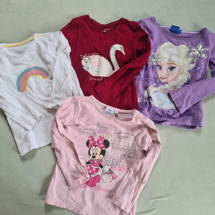 Komplet bluzek z długim rękawem 98/104/110