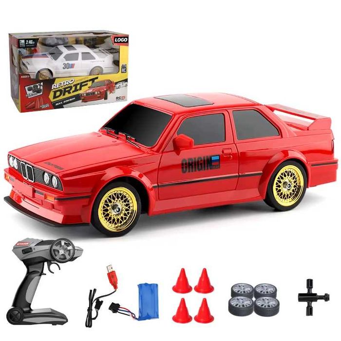 Машинка для дрифту BMW Е30 на радіокеруванні Червона Дрифт машинка БМВ