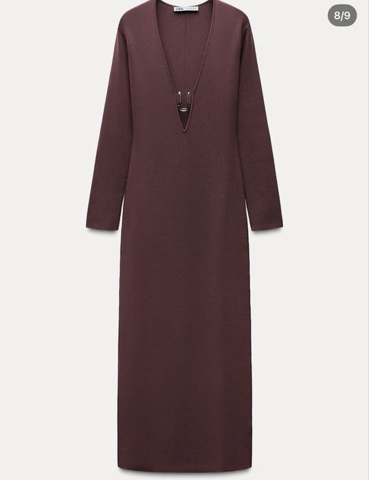 Розкішна сукня Zara. Марсала. Оригінал