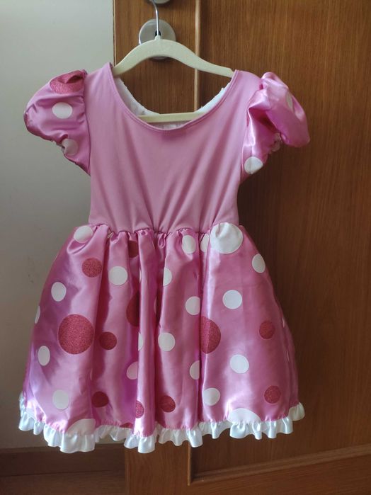 Vestido/Fato carnaval Minnie rosa Disney