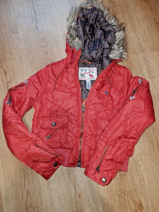 Kurtka puchowa z kapturem Abercrombie & Fitch M/L